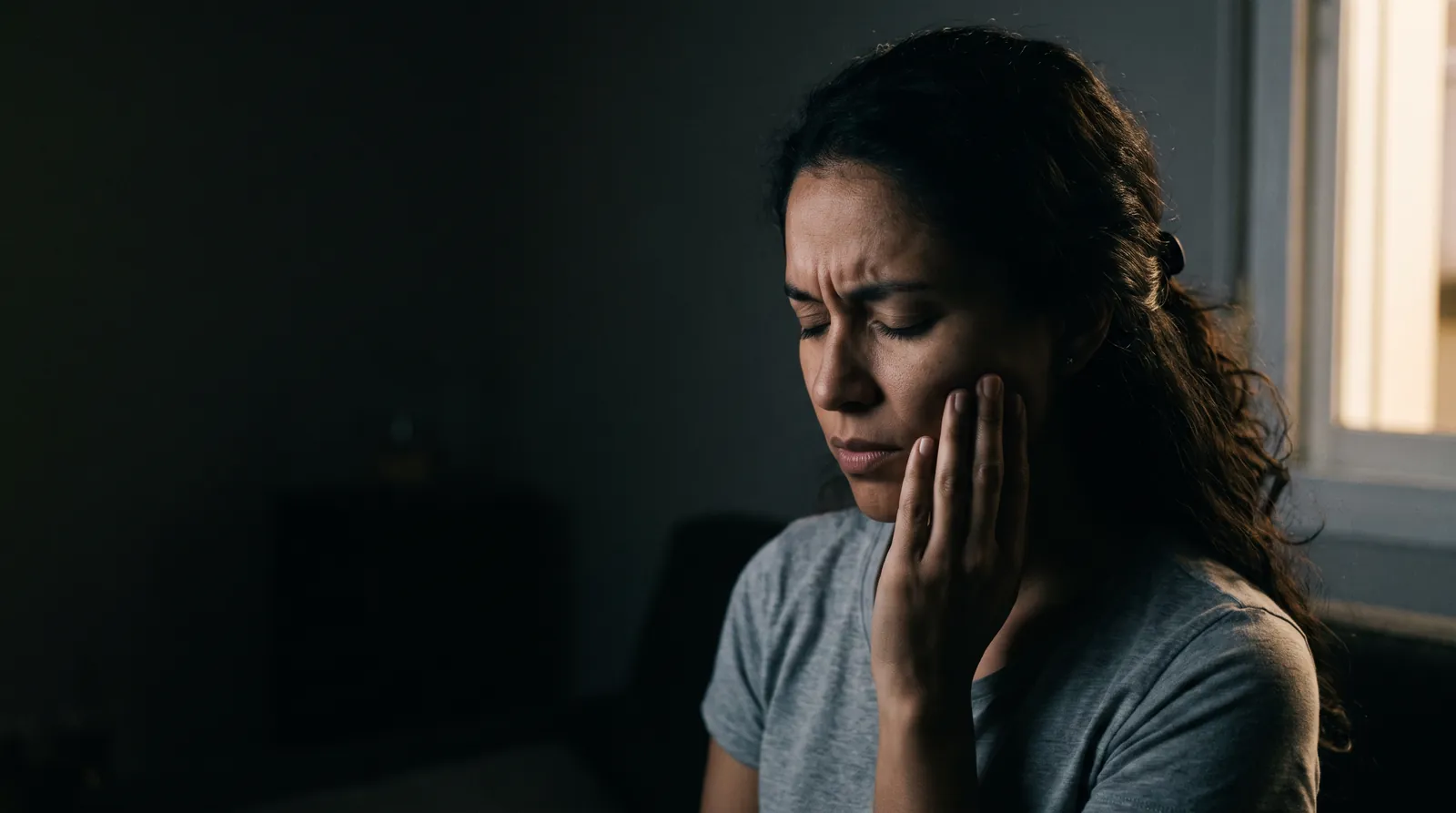 Persona con dolor de muela del juicio